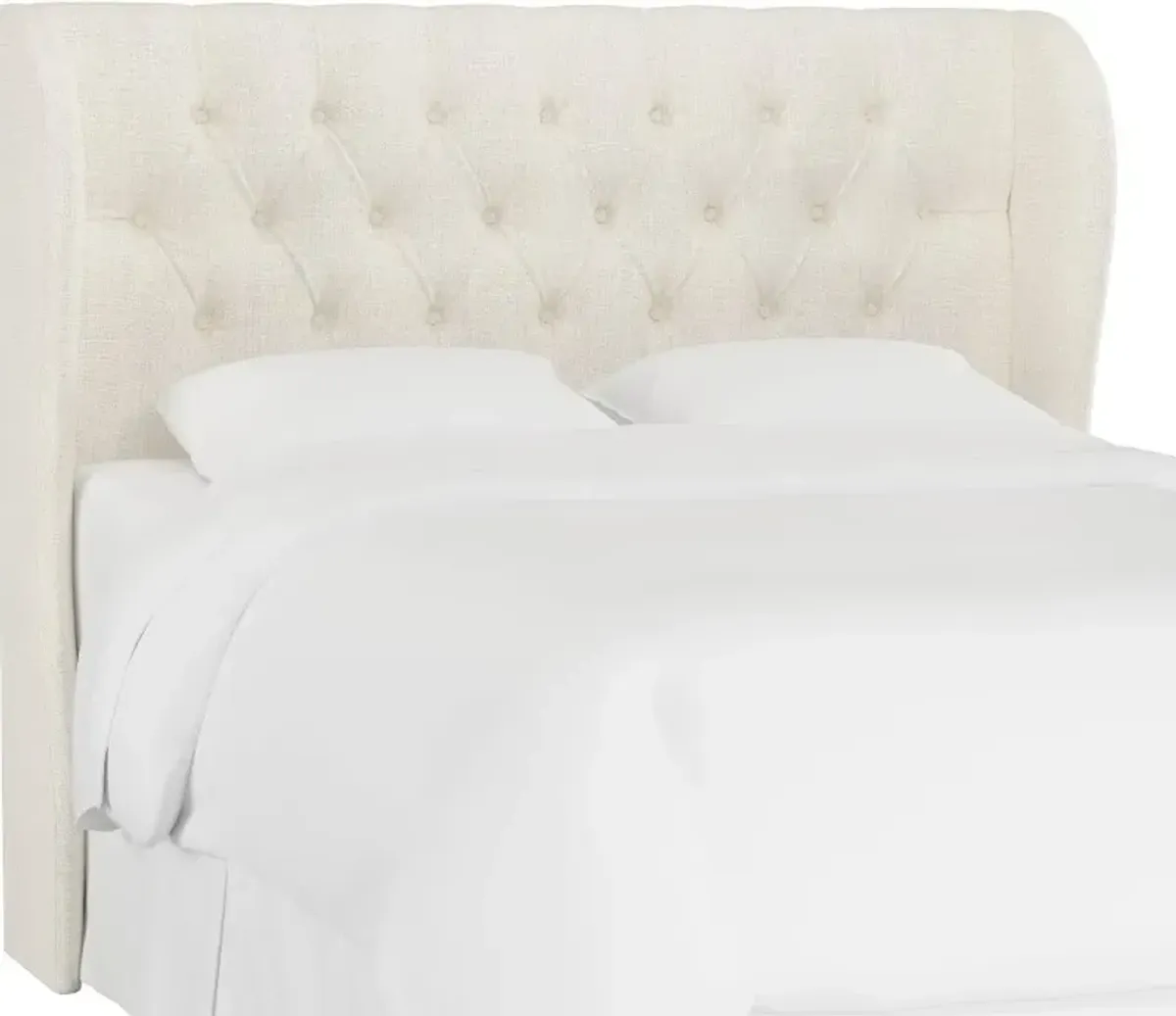 Jaclyn Cream Sloped Wingback California King Headboard - Skyline...