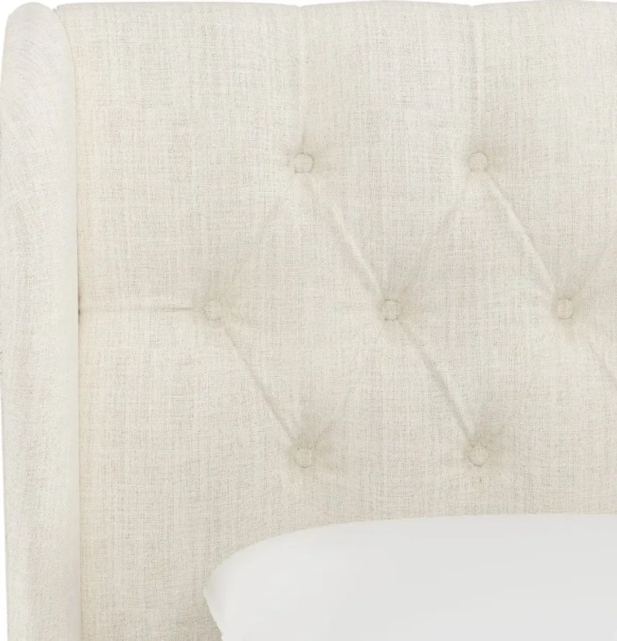 Jaclyn Cream Sloped Wingback California King Headboard - Skyline...