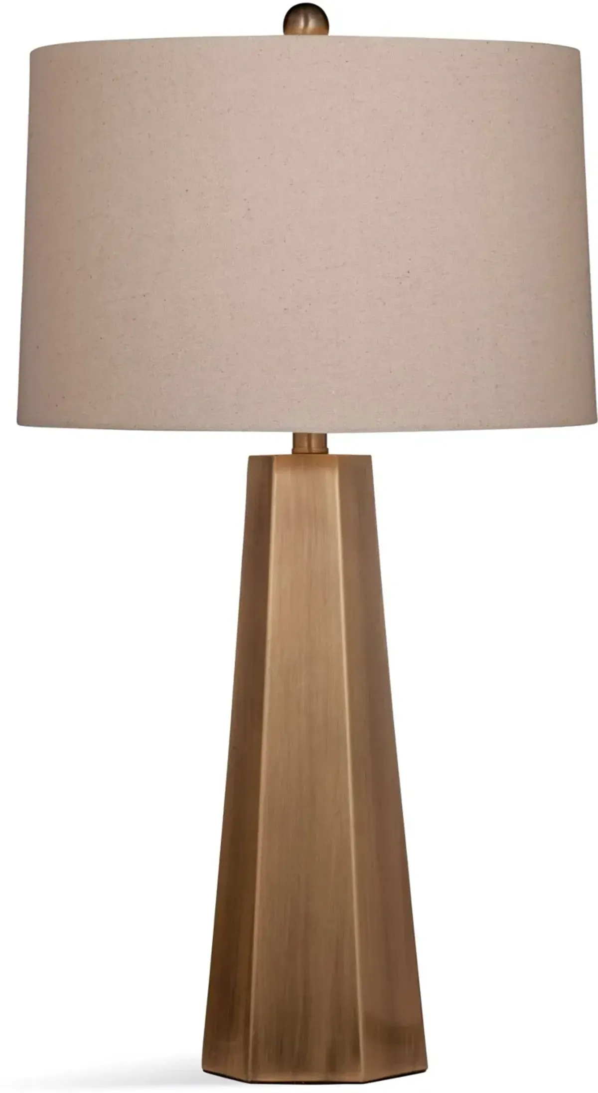 Brushed Gold Metal Hexagon Table Lamp - Marsham
