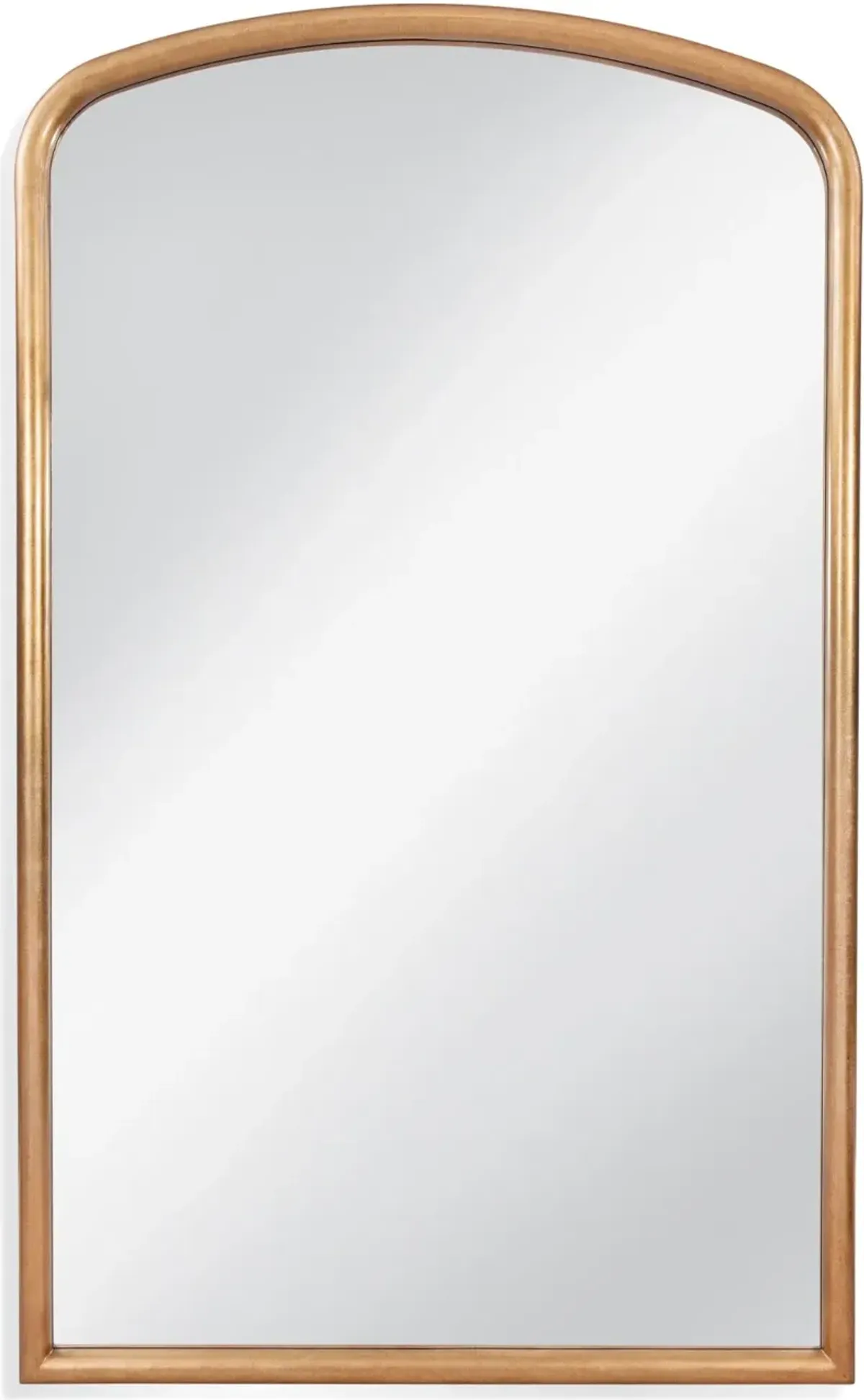 Antique Gold Leaf Leaner Mirror with Rounded Top