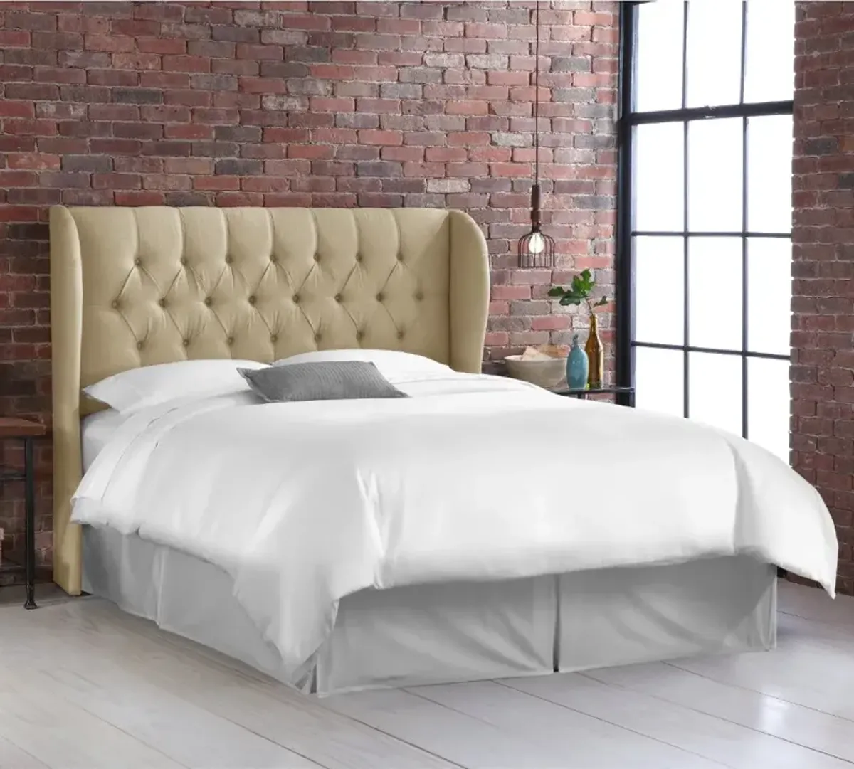 Jaclyn Tan Sloped Wingback California King Headboard - Skyline...