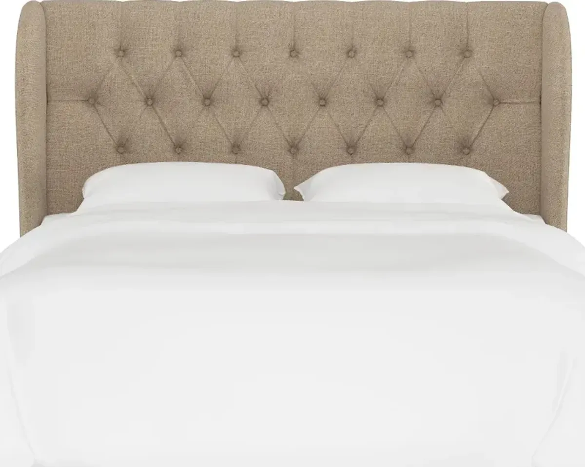 Jaclyn Tan Sloped Wingback California King Headboard - Skyline...