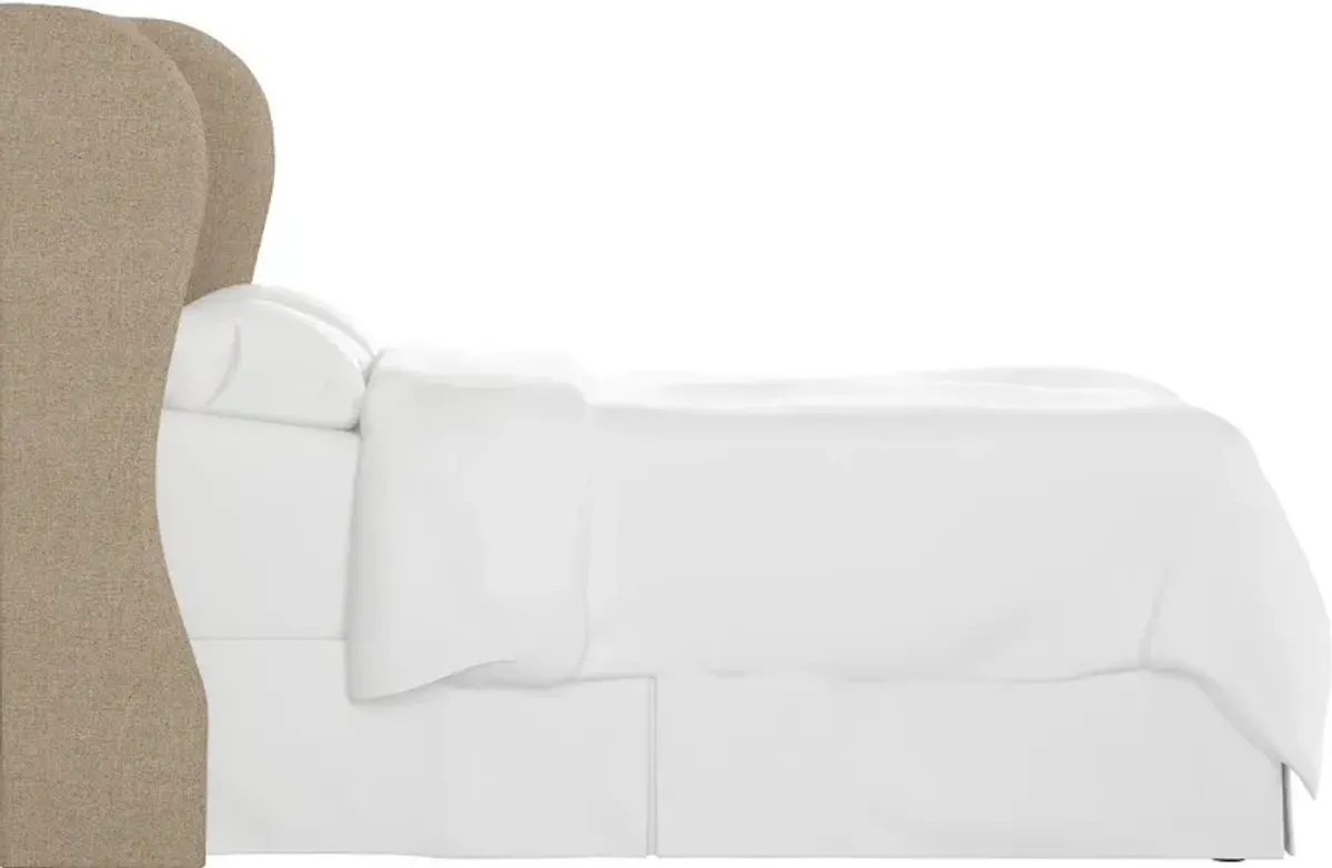 Jaclyn Tan Sloped Wingback Queen Headboard - Skyline Furniture