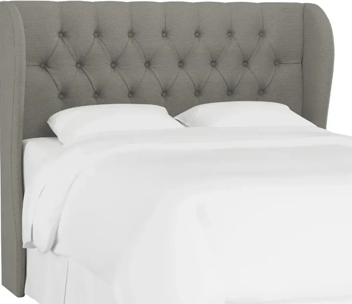 Jaclyn Gray Sloped Wingback California King Headboard - Skyline...