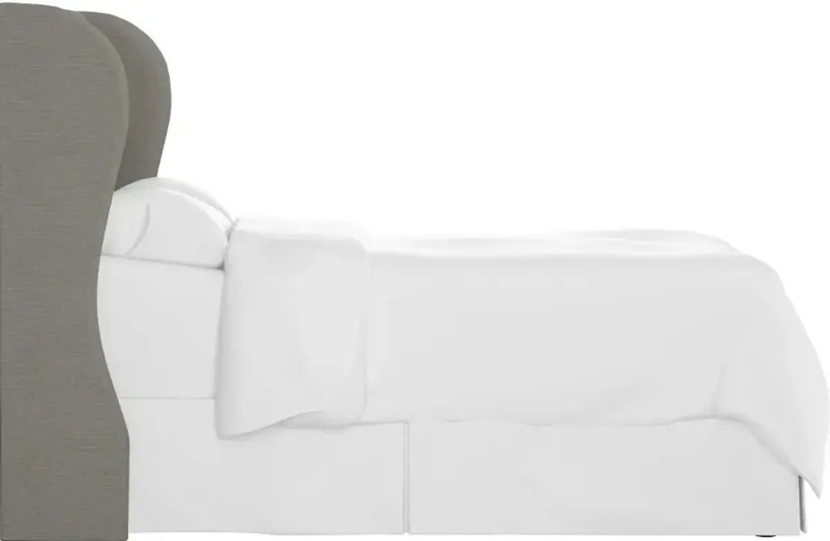 Jaclyn Gray Sloped Wingback Queen Headboard - Skyline Furniture