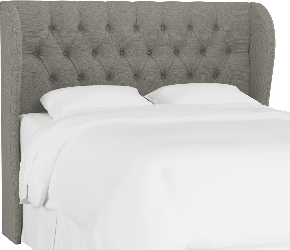 Jaclyn Gray Sloped Wingback Twin Headboard - Skyline Furniture