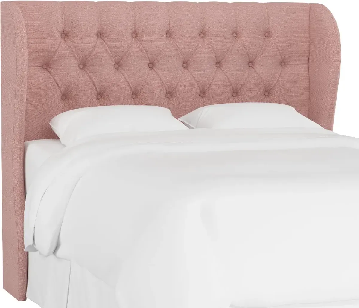 Jaclyn Blush Sloped Wingback California King Headboard - Skyline...