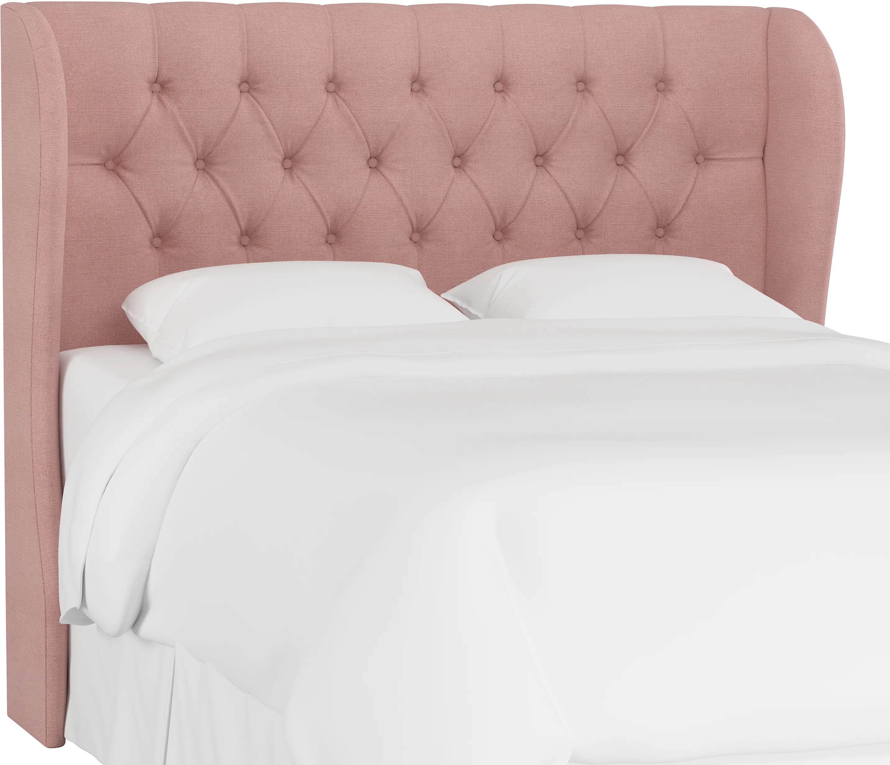 Jaclyn Blush Sloped Wingback California King Headboard - Skyline...