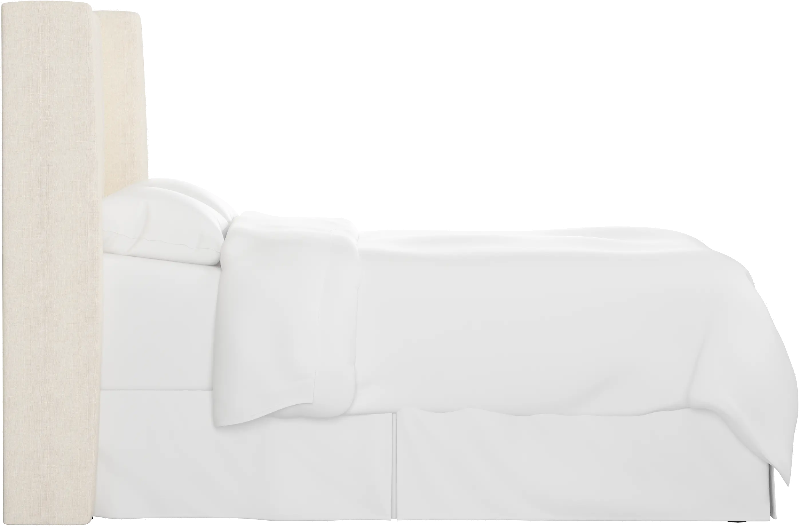 Tiffany White Curved Wingback California King Headboard - Skyline...