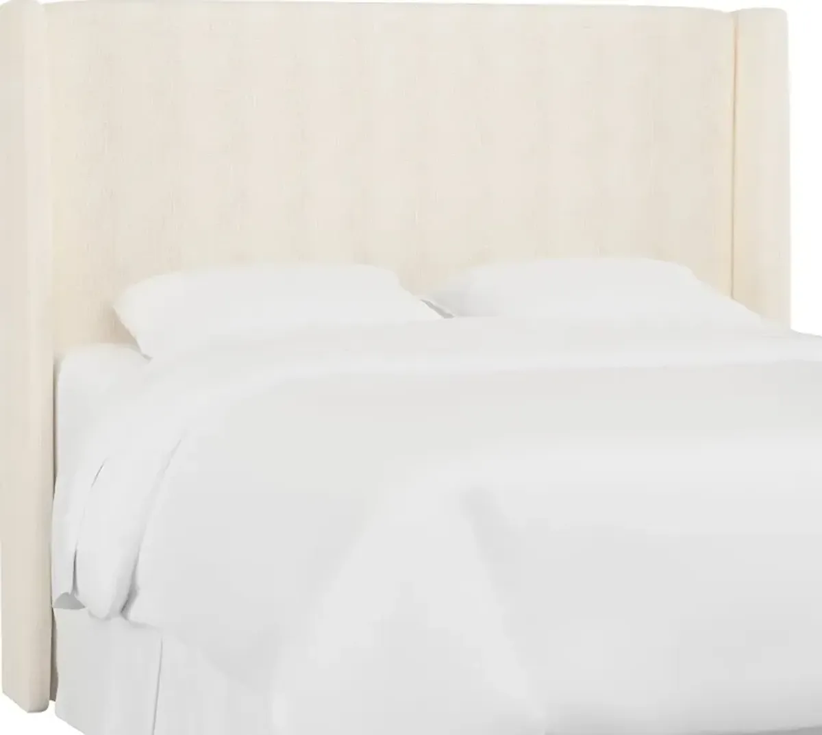 Tiffany White Curved Wingback California King Headboard - Skyline Furniture