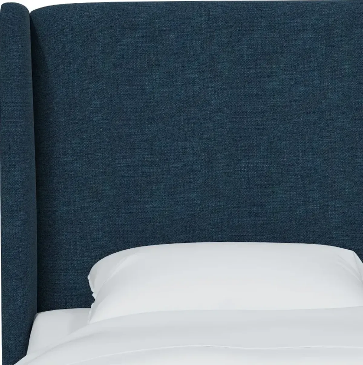 Tiffany Navy Curved Wingback California King Headboard - Skyline...