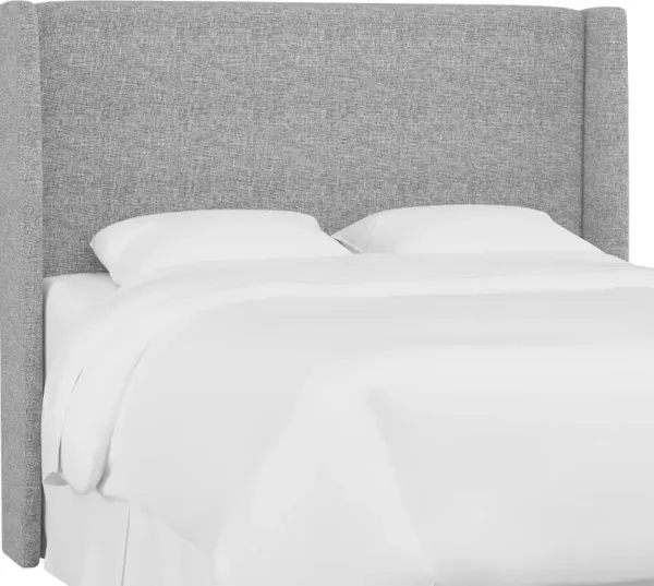 Tiffany Gray Curved Wingback California King Headboard - Skyline Furniture