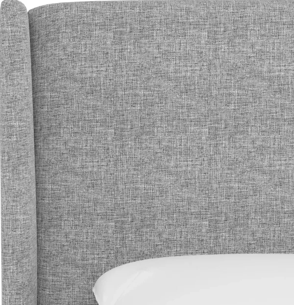 Tiffany Gray Curved Wingback King Headboard - Skyline Furniture