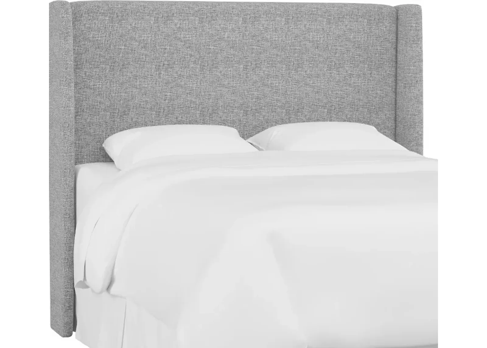 Tiffany Gray Curved Wingback King Headboard - Skyline Furniture