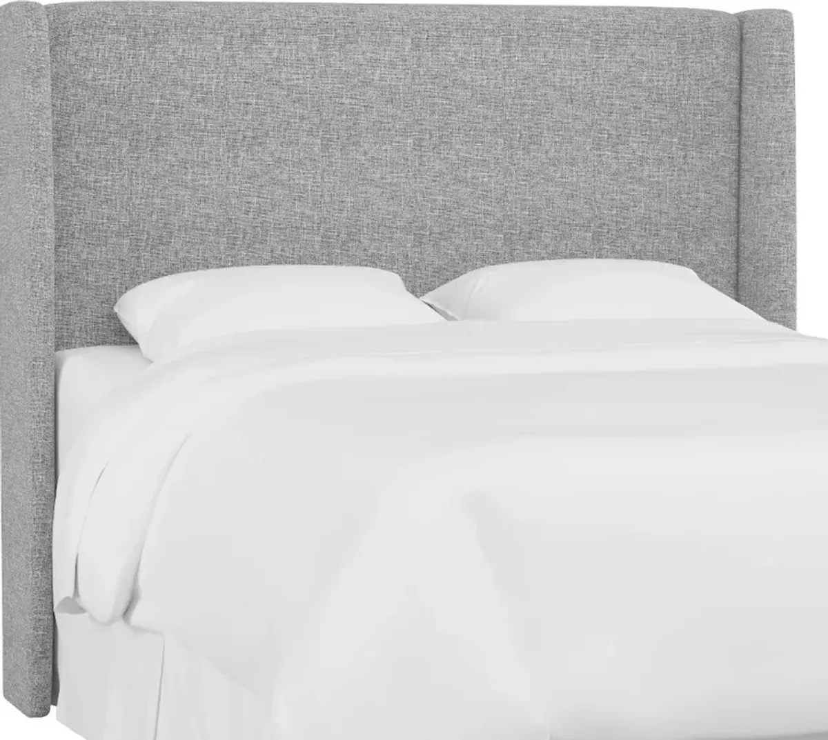 Tiffany Gray Curved Wingback King Headboard - Skyline Furniture