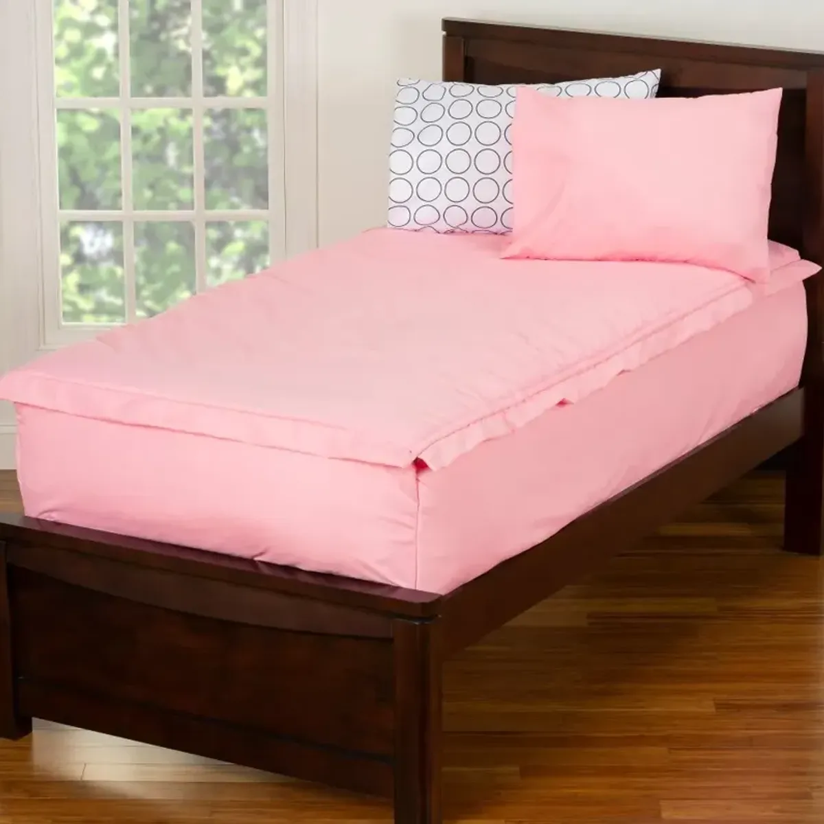 Pink and White Twin 3 Piece Tickle Me Bunkie Deluxe Bedding