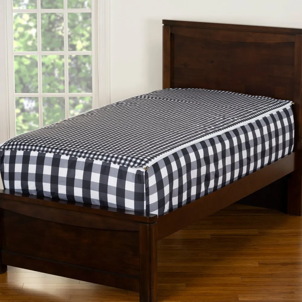 Black and White Twin Check It Twice Bunkie Deluxe Bedding