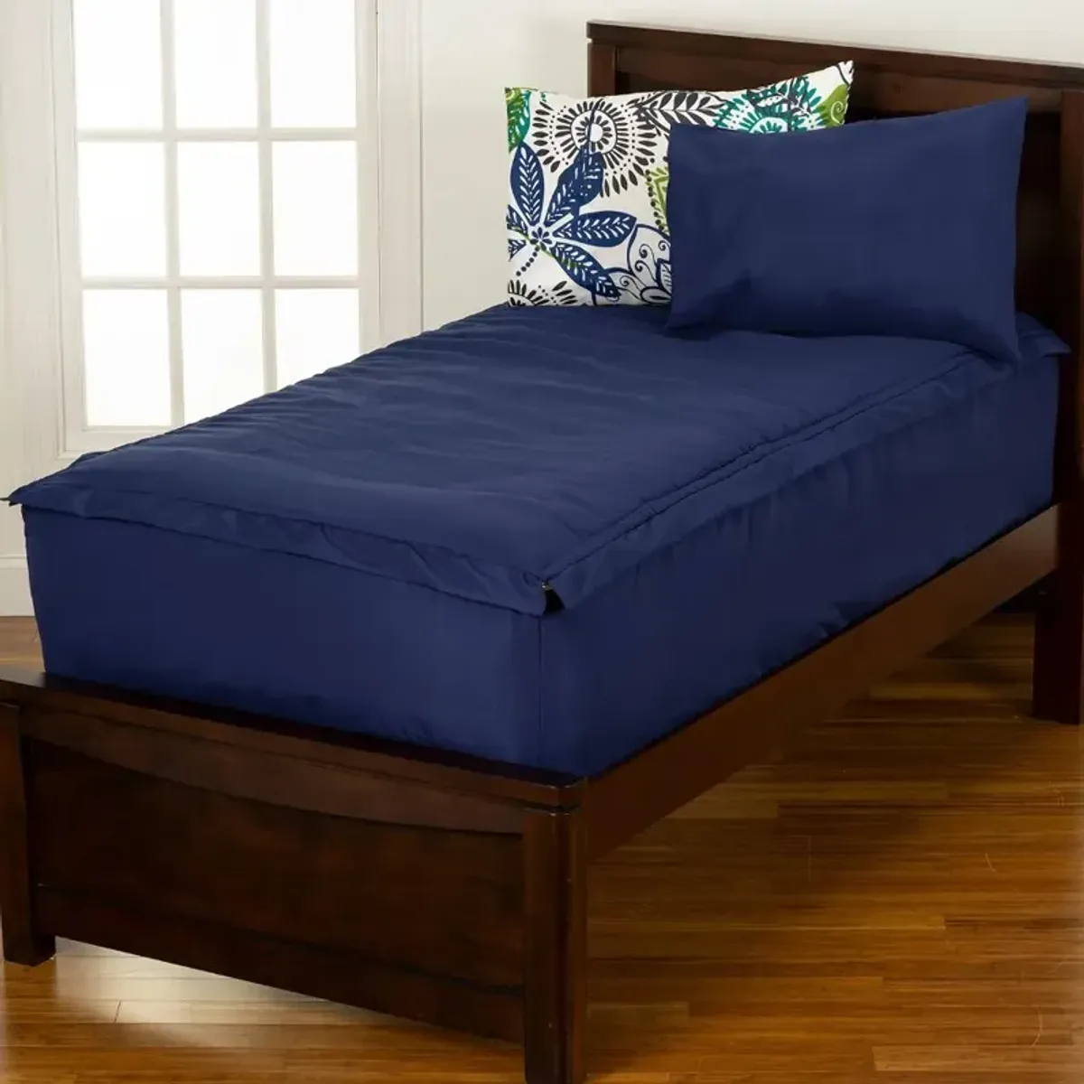 Navy Blue Full 5 Piece Midnight Oasis Bunkie Deluxe Bedding