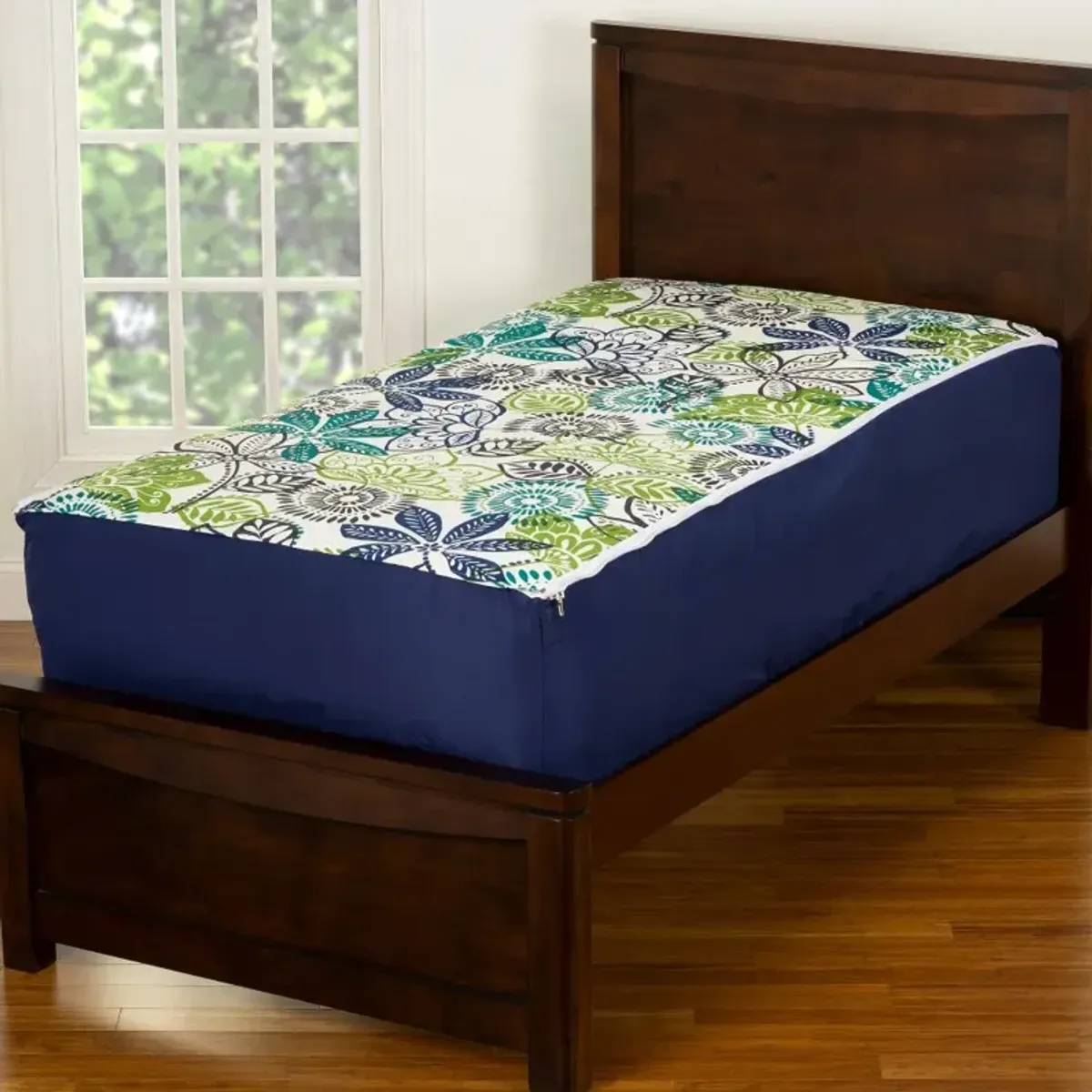 Navy Blue Full 5 Piece Midnight Oasis Bunkie Deluxe Bedding