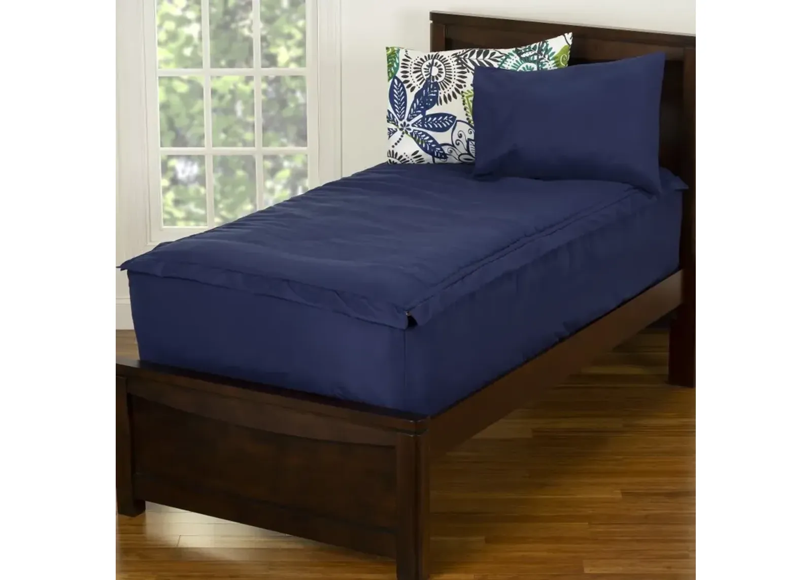 Navy Blue Full 5 Piece Midnight Oasis Bunkie Deluxe Bedding