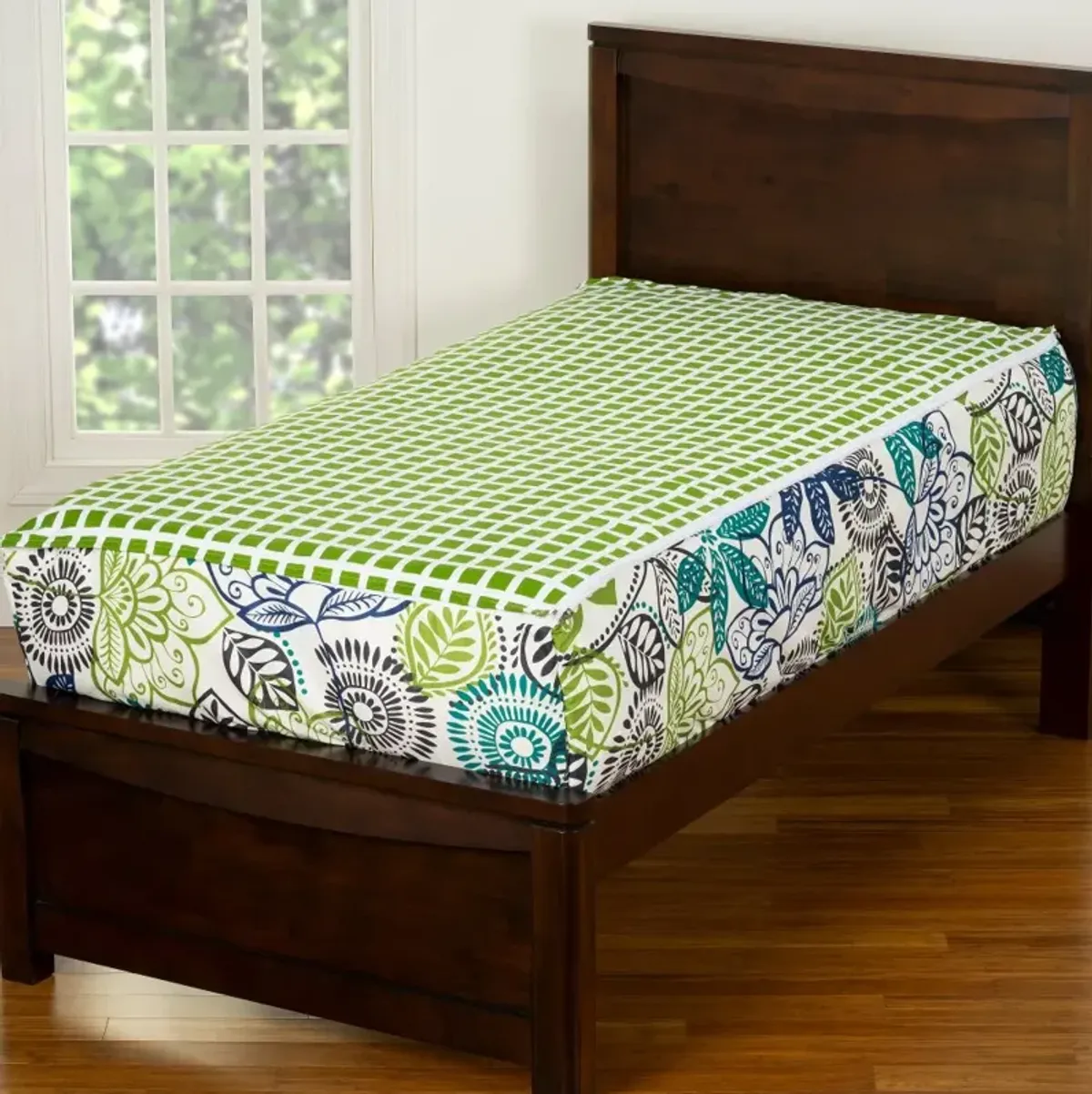 White, Green and Blue Twin Tropical Retreat Bunkie Deluxe Bedding