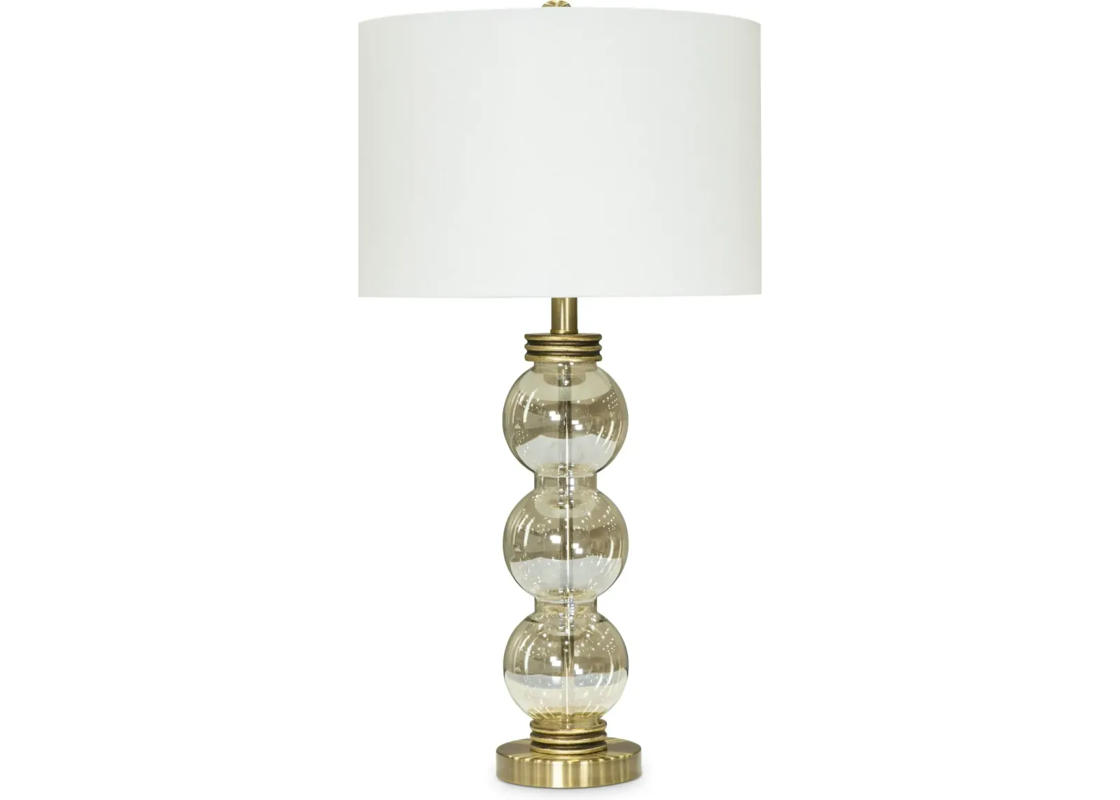 29 Inch Bubble Glass Table Lamp with Antique Brass Details