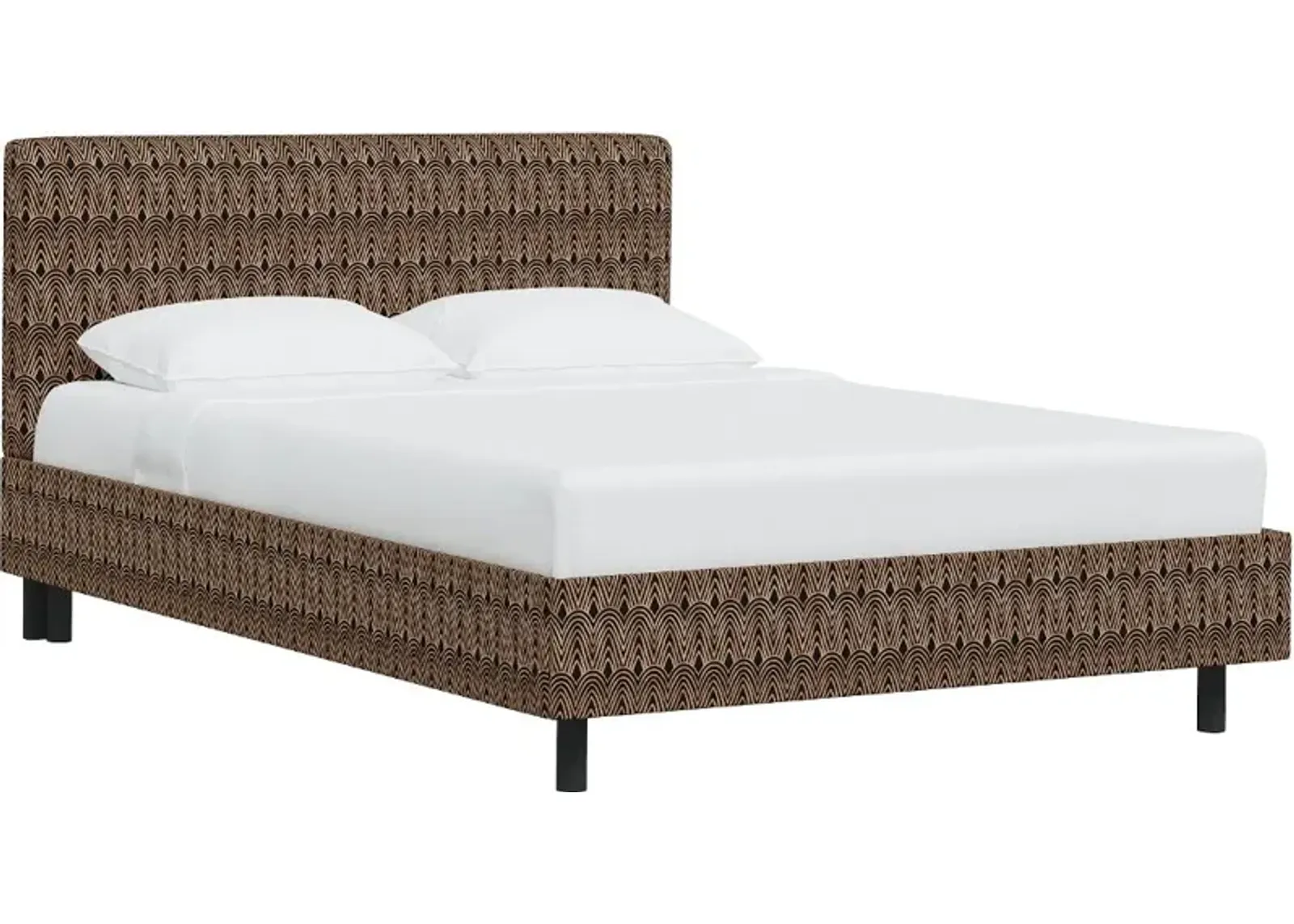 Brianna Black Scallop California King Platform Bed - Skyline Furniture