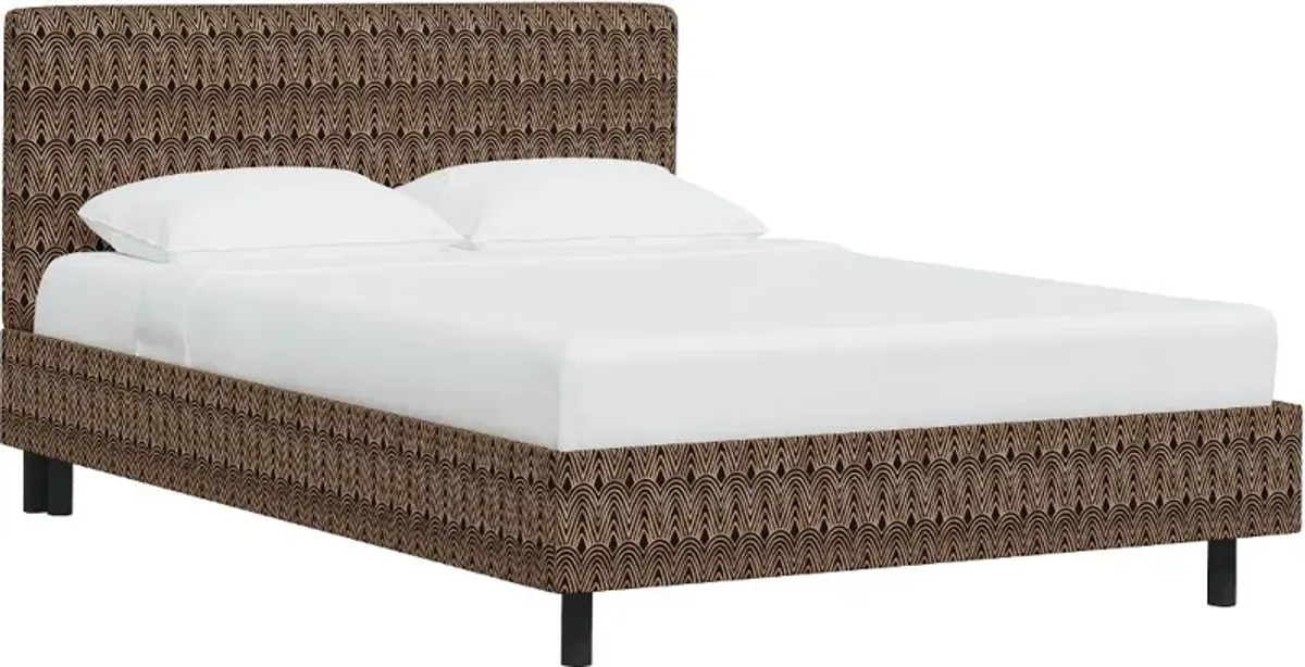 Brianna Black Scallop Twin Platform Bed - Skyline Furniture