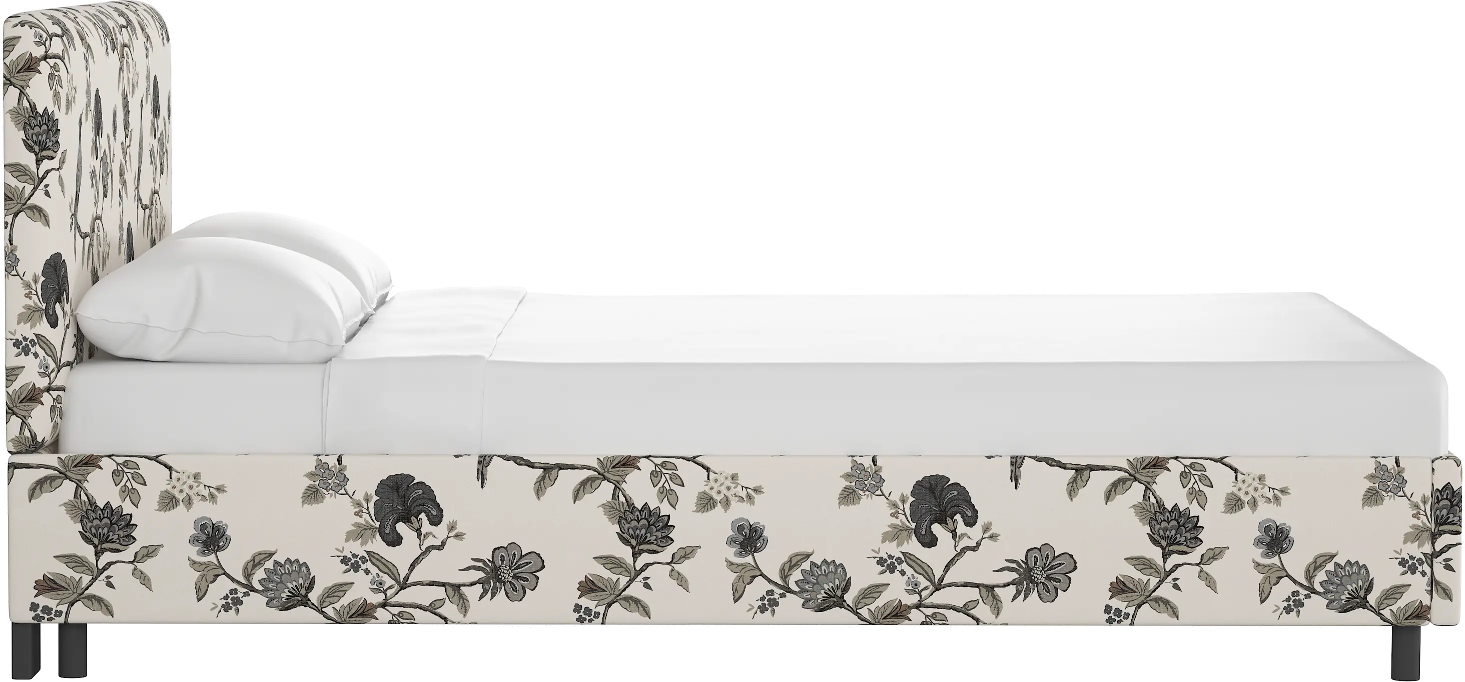 Brianna Black Bird Floral California King Platform Bed - Skyline...