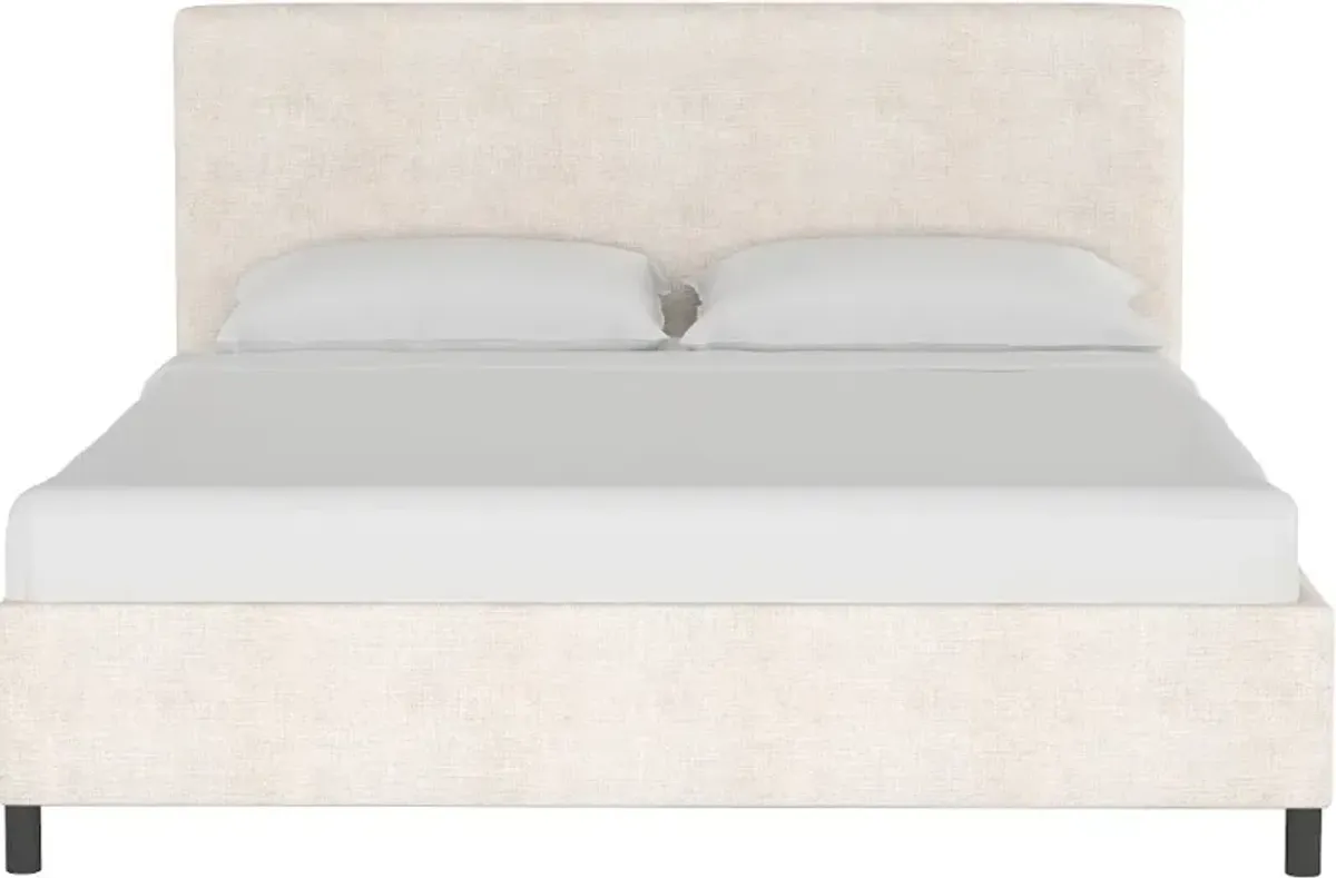 Brianna Ivory California King Platform Bed - Skyline Furniture