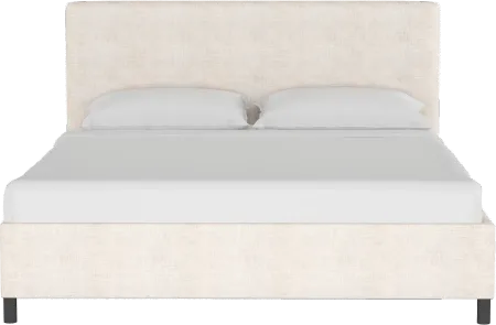 Brianna Ivory King Platform Bed - Skyline Furniture