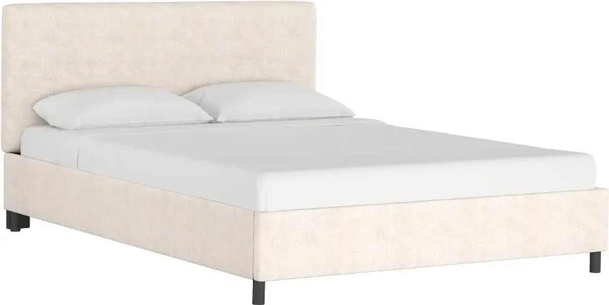 Brianna Ivory King Platform Bed - Skyline Furniture