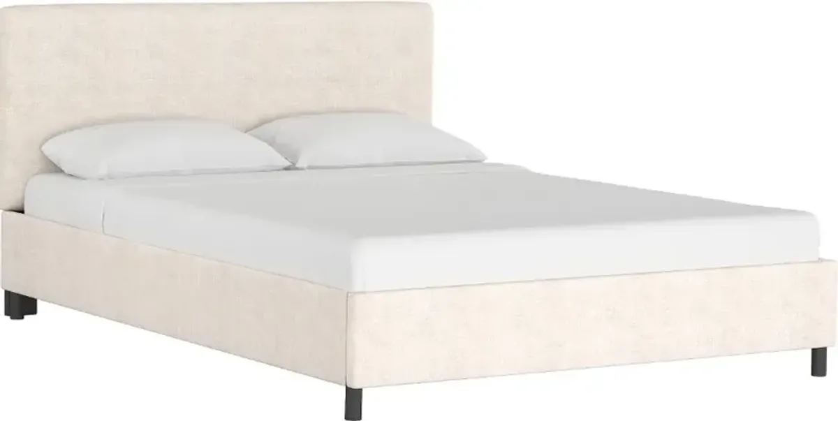 Brianna Ivory Twin Platform Bed - Skyline Furniture