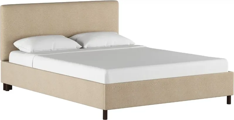 Brianna Tan Queen Platform Bed - Skyline Furniture