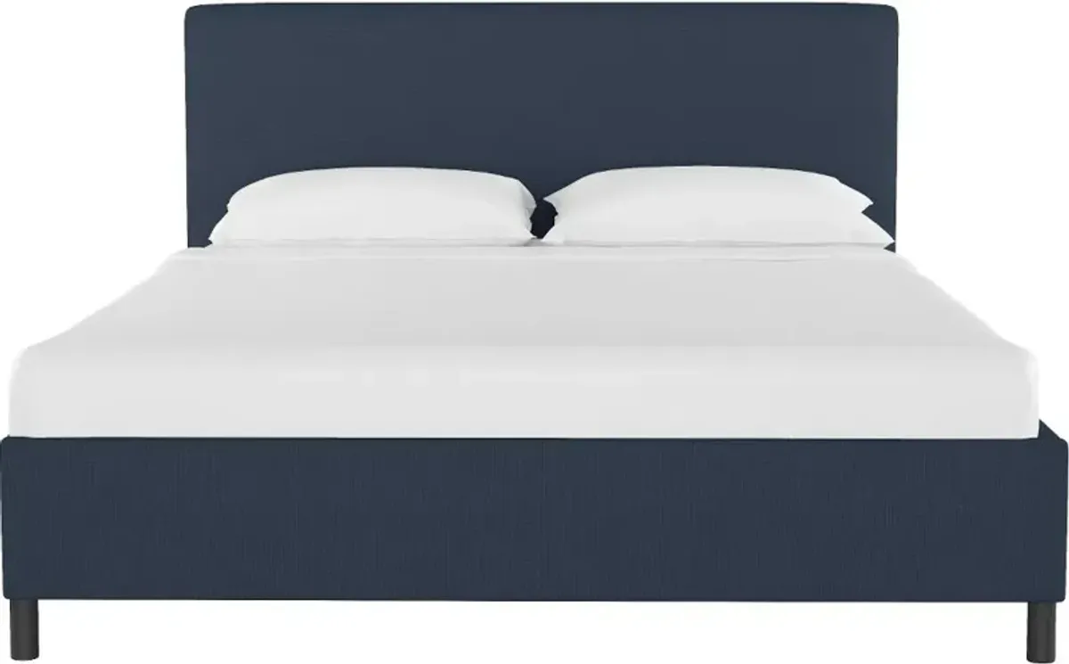 Brianna Navy California King Platform Bed - Skyline Furniture