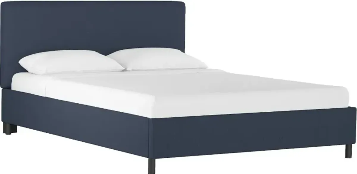 Brianna Navy California King Platform Bed - Skyline Furniture