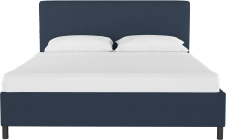 Brianna Navy California King Platform Bed - Skyline Furniture