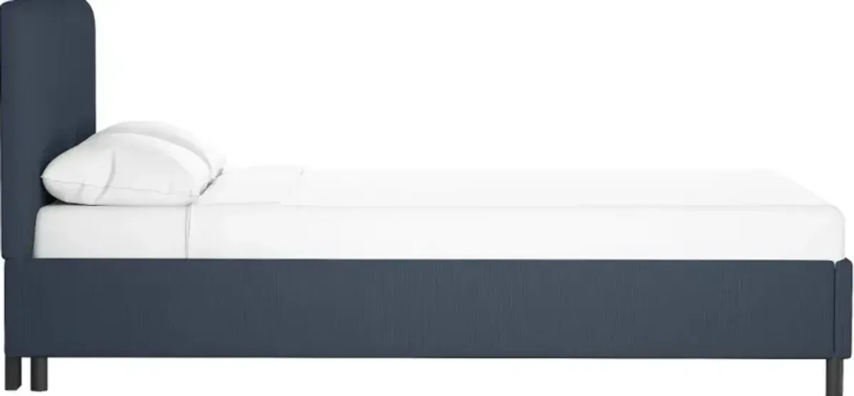 Brianna Navy California King Platform Bed - Skyline Furniture