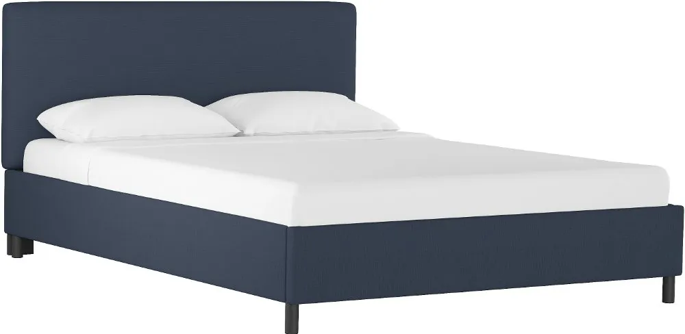 Brianna Navy King Platform Bed - Skyline Furniture