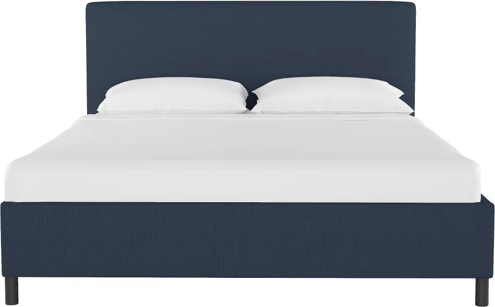 Brianna Navy King Platform Bed - Skyline Furniture