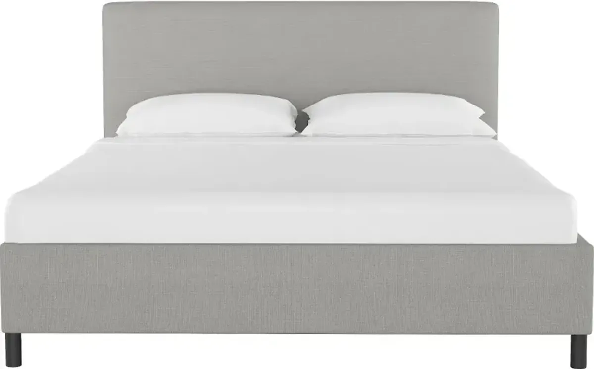 Brianna Gray King Platform Bed - Skyline Furniture