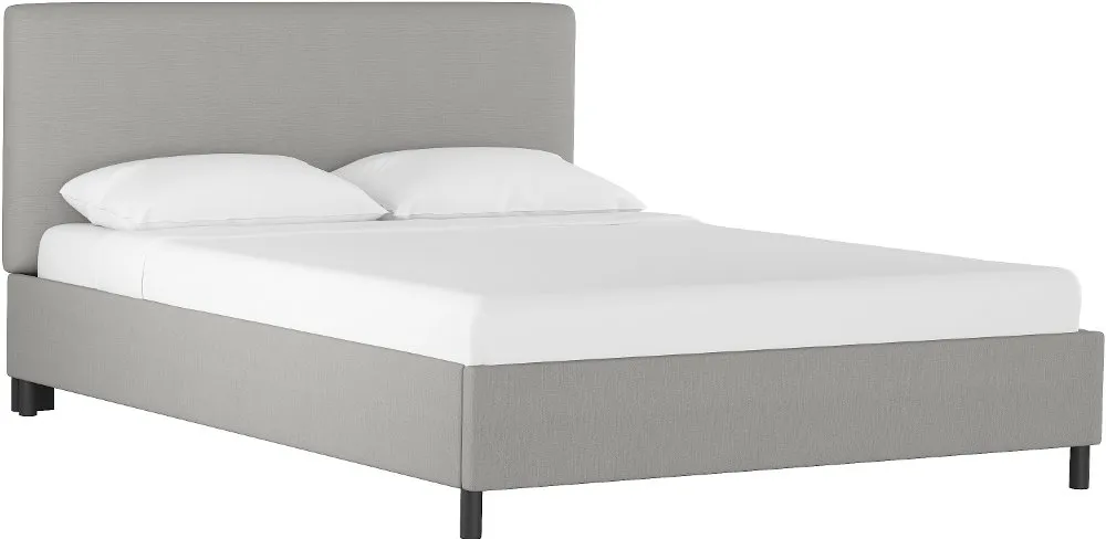 Brianna Gray King Platform Bed - Skyline Furniture