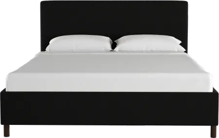 Brianna Black Queen Platform Bed - Skyline Furniture