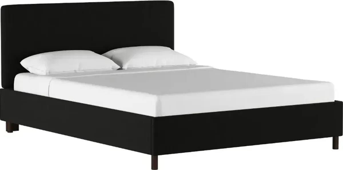 Brianna Black Queen Platform Bed - Skyline Furniture