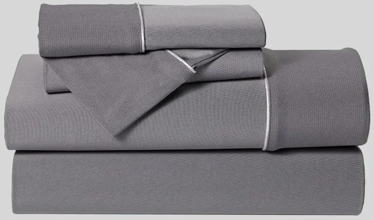 Bedgear Gray Dri-Tec Performance Queen Bed Sheets