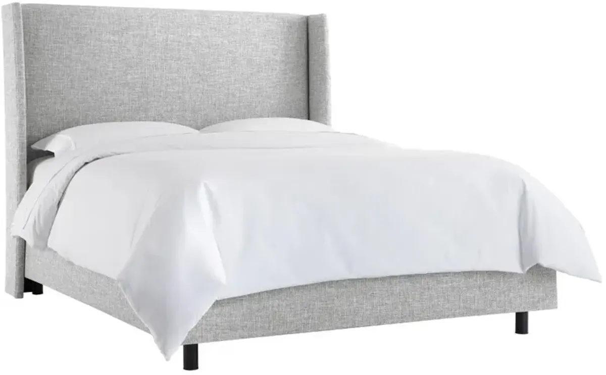 Sasha Gray Curved Wingback California King Bed - Skyline Furniture