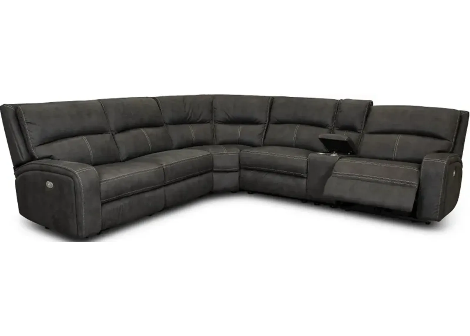 Star Dark Gray 6 Piece Power Reclining Sectional