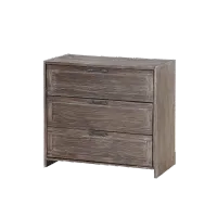 Farmhouse Brushed Brown 3 Drawer Chest - Barn Door
