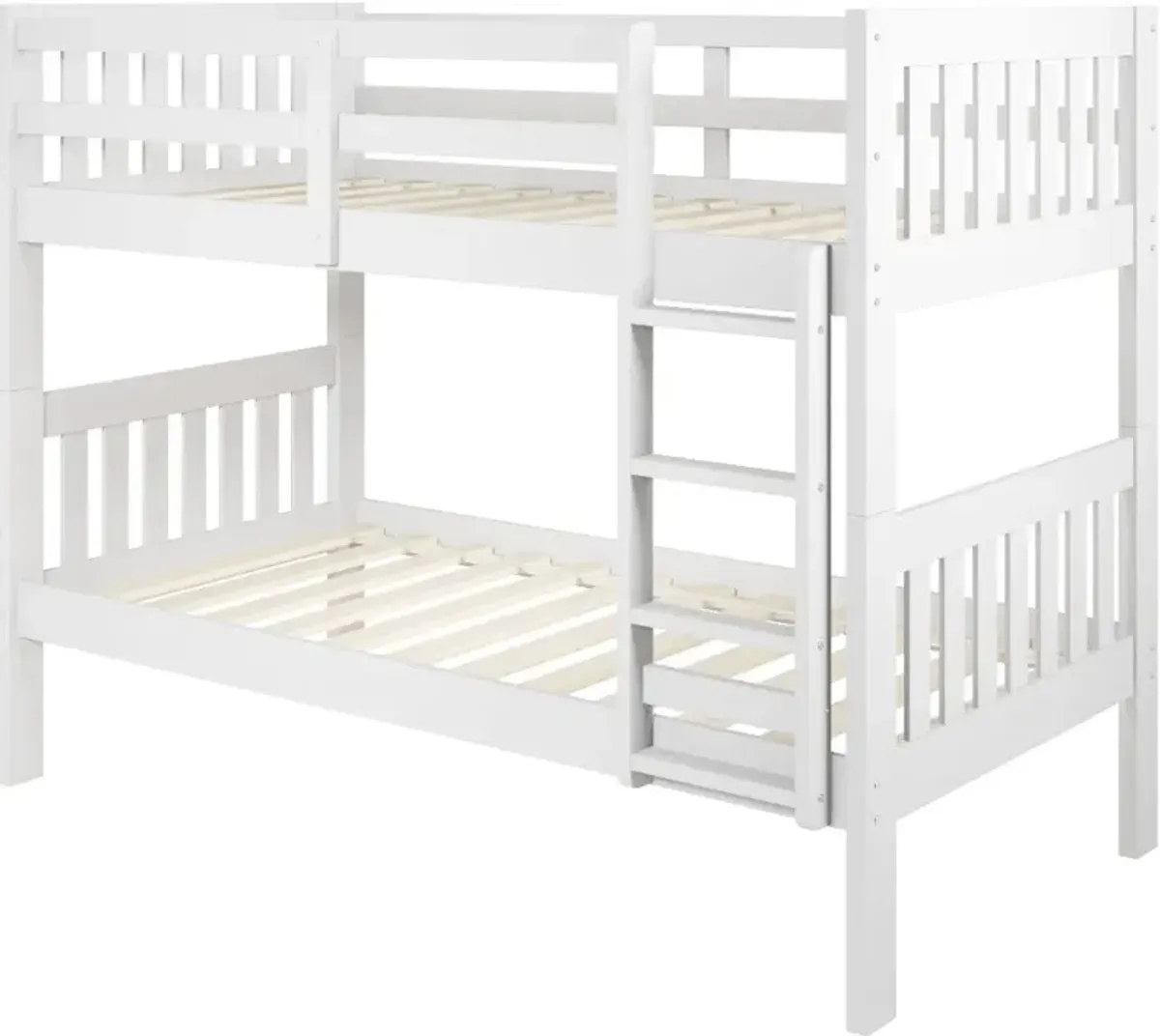 Classic White Twin over Twin Bunk Bed - Mission