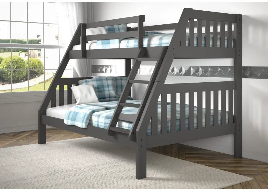 Mission Gray Twin over Full Bunk Bed